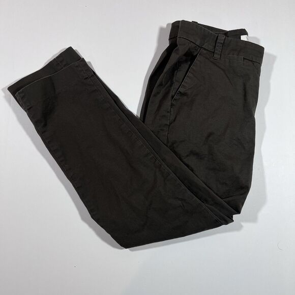 Vince Brown Cotton Twill Straight Chino Pants Trousers Women's Size 6 - Picture 2 of 11